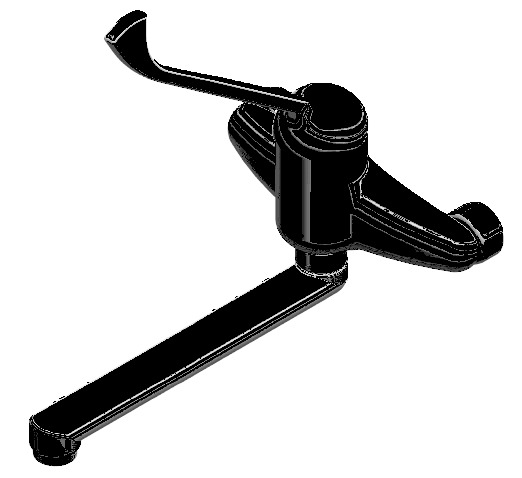 IL1603 SW_MS_Wand-MB mit Clinic-Hebel RAL9005